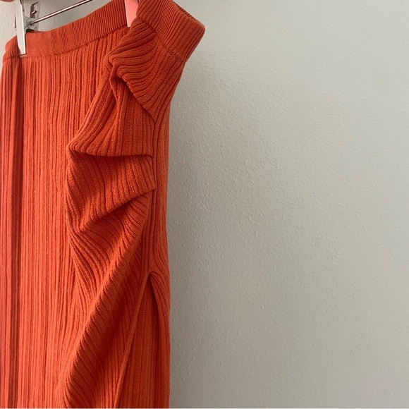 WAYF Cross Over Skirt Orange size large - Picture 9 of 12